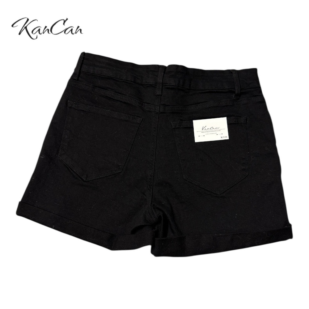 NWT KanCan Black Distressed Jean Shorts - Picture 3 of 11